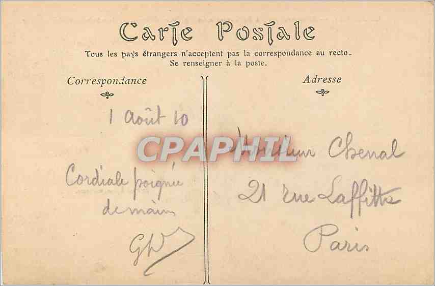 CPA Chartres Monument eleve a Pasteur en memoire des experiences sur la vaccination  — Verso