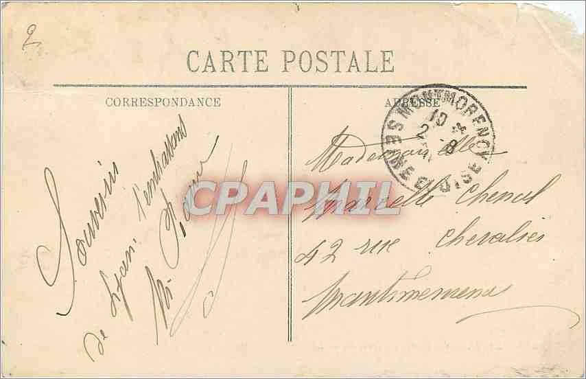 CPA Lyon La Fontaine Bartholdi  — Verso