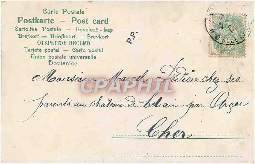 CPA Fantaisie Alpages — Rückseite