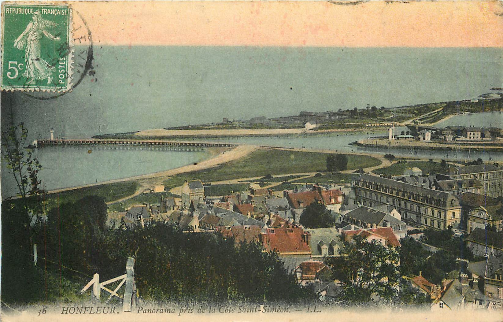 CPA Honfleur Panorama prise de la Cote Saint Simeone 
