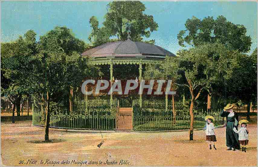 CPA Nice Le Kiosque de la Musique dans le Jardin Public 