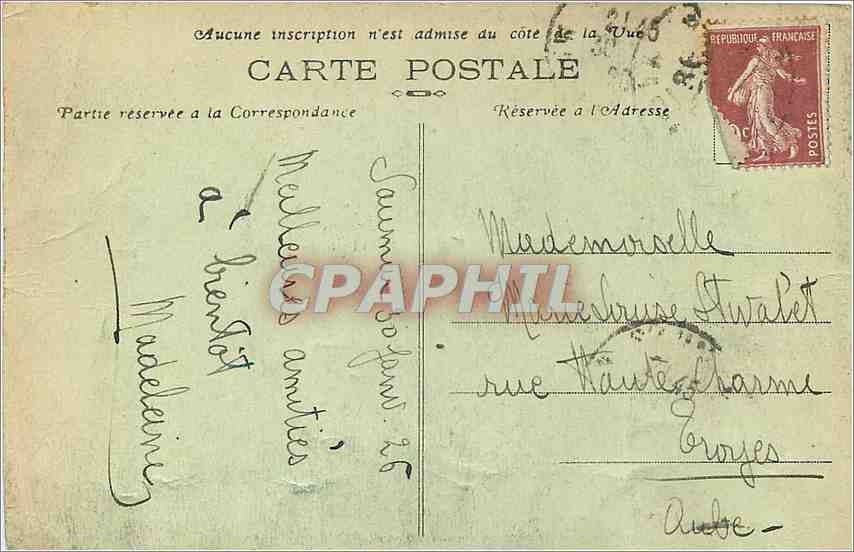 CPA Saumur M et L Le Chateau Fort  — Rückseite