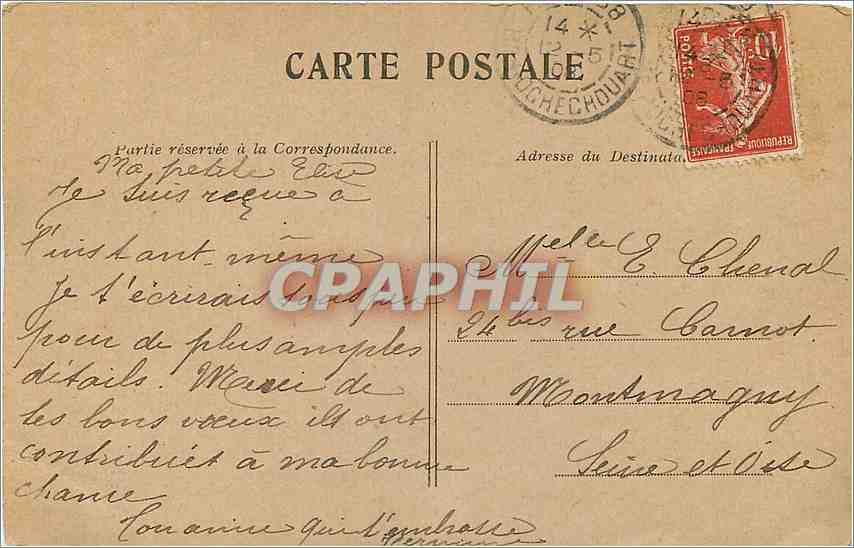 CPA La Fille du Passeur Musee du Luxembourg — Rückseite
