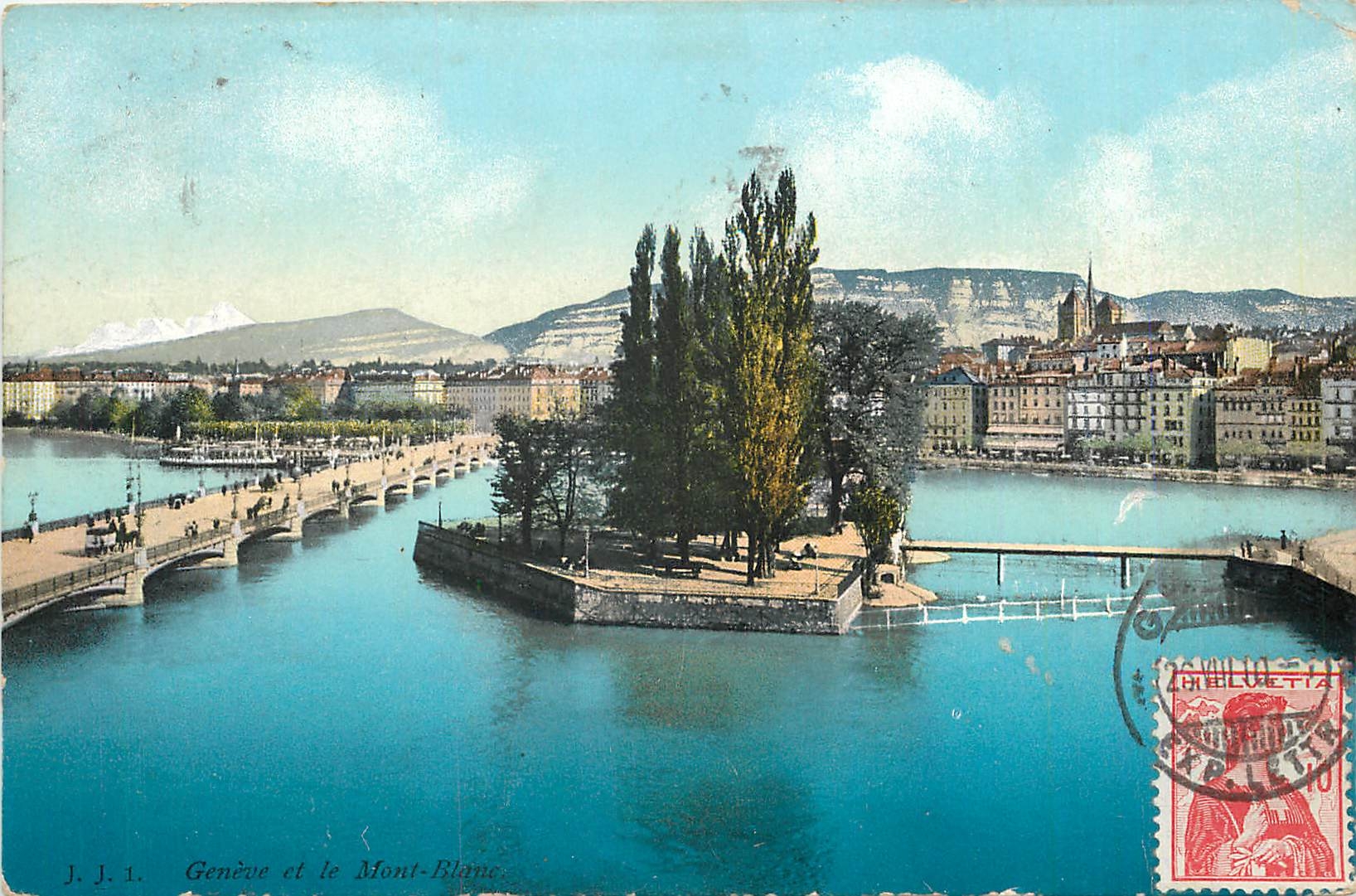 CPA Geneve et le Mont Blanc 