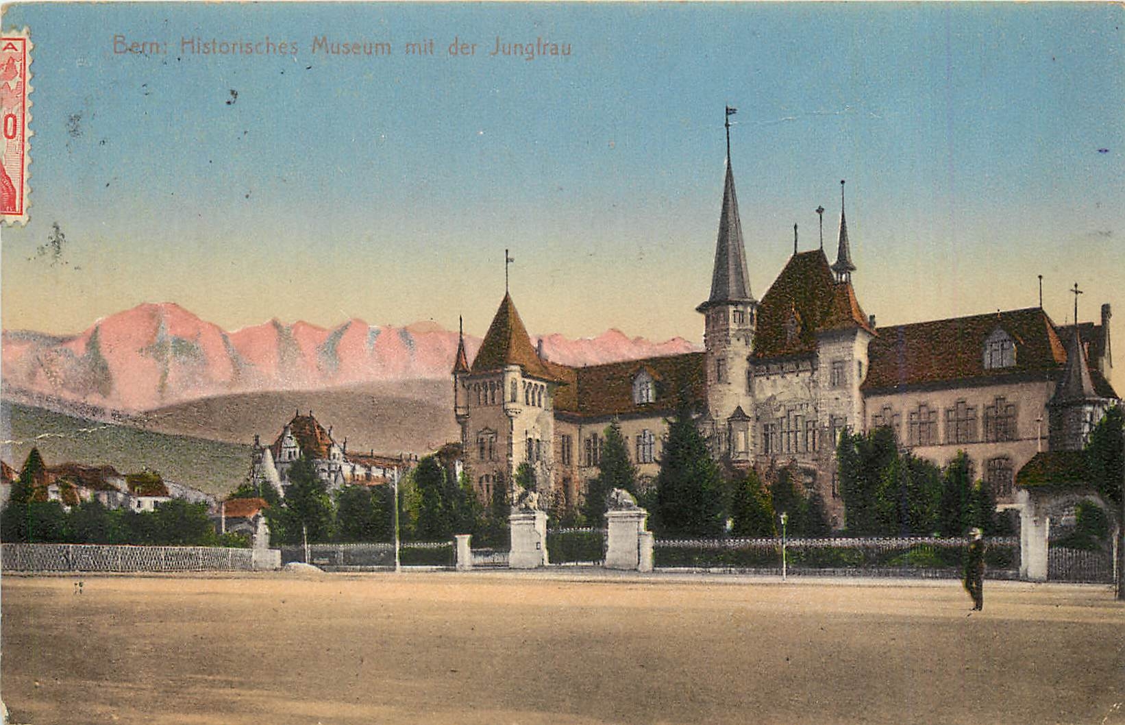 CPA Bern Historiches Museum mit der Jungfrau 