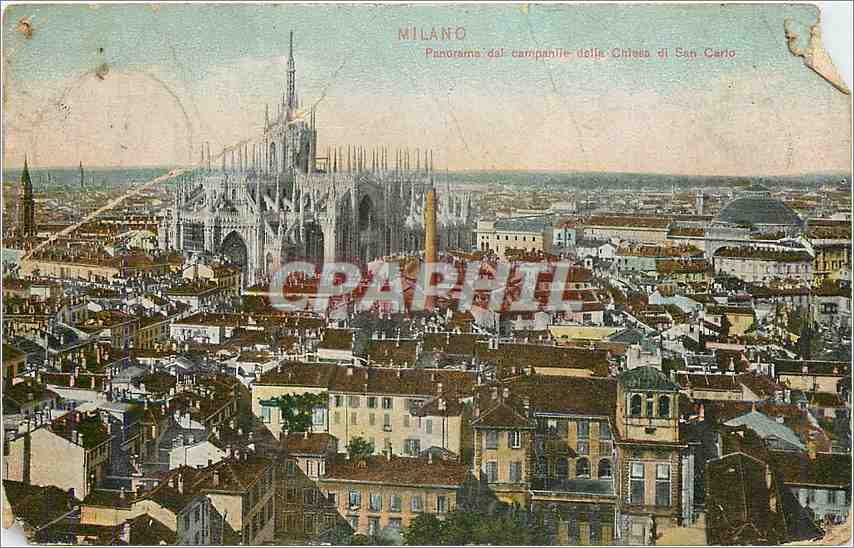 CPA Milano Panorama dal Campanile Chiesa di San Carlo 