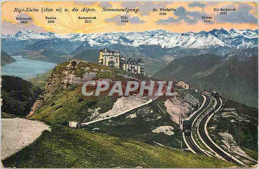 CPA Rigi Kulm Die Alpen Sonnenaufgang 