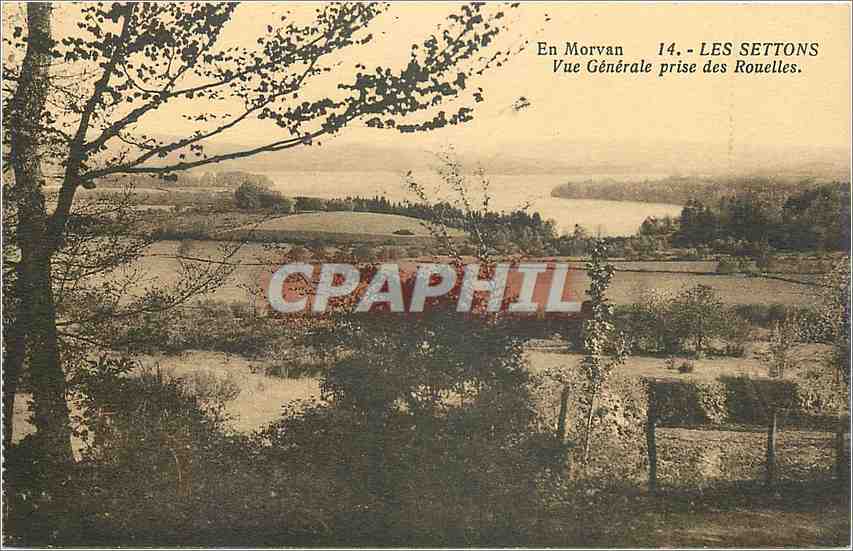 CPA En Morvan les Settons Vue Generale prise des Rouelles 