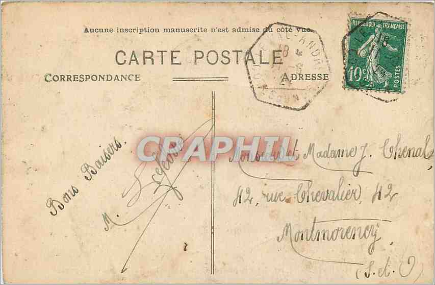 CPA Le Val Andre C du N Les Rochers de la Lingouare  — Rückseite