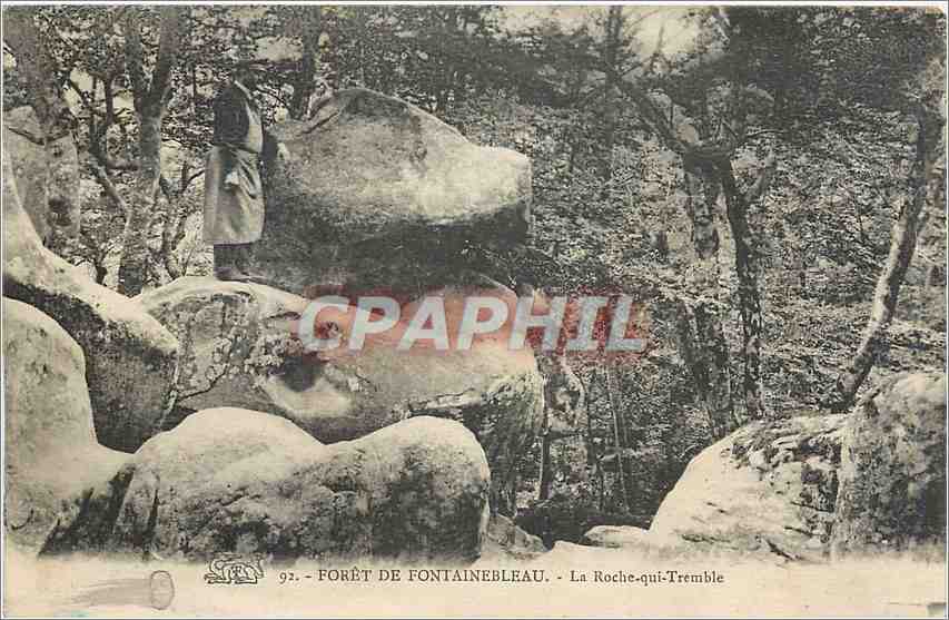 Forêt de Fontainebleau — La Roche-qui-Tremble — unbekannter Verlag, Nr. 92
