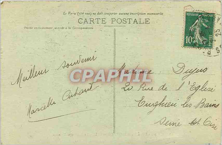 Forêt de Fontainebleau — La Roche-qui-Tremble — unbekannter Verlag, Nr. 92 — Rückseite