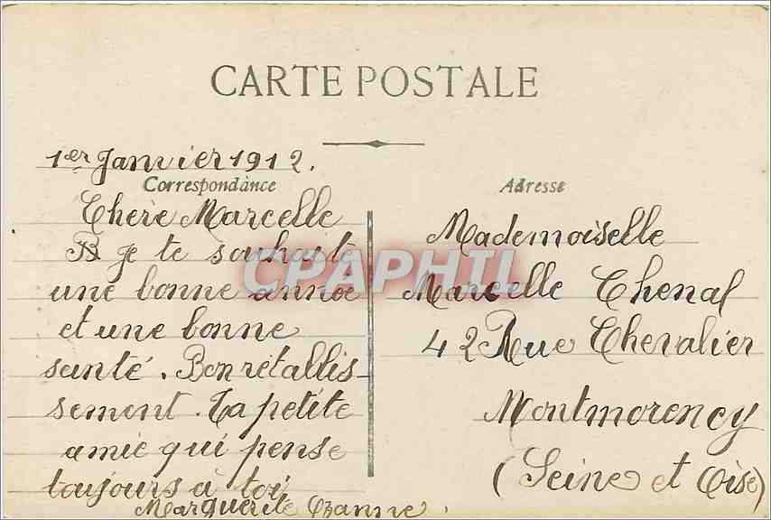 CPA Bonne Annee Enfant — Rückseite
