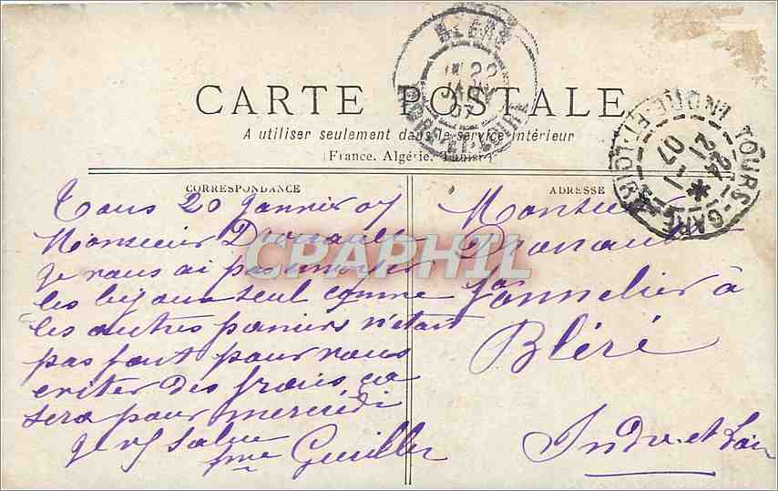 CPA Un coin du Luxembourg Paris — Rückseite