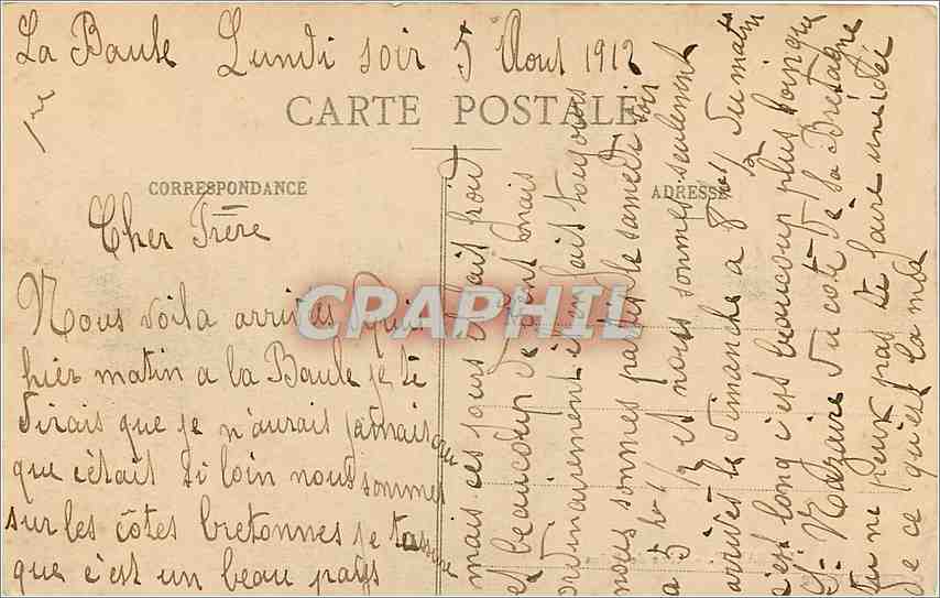 CPA La Baule Scene de Bains Folklore — Rückseite