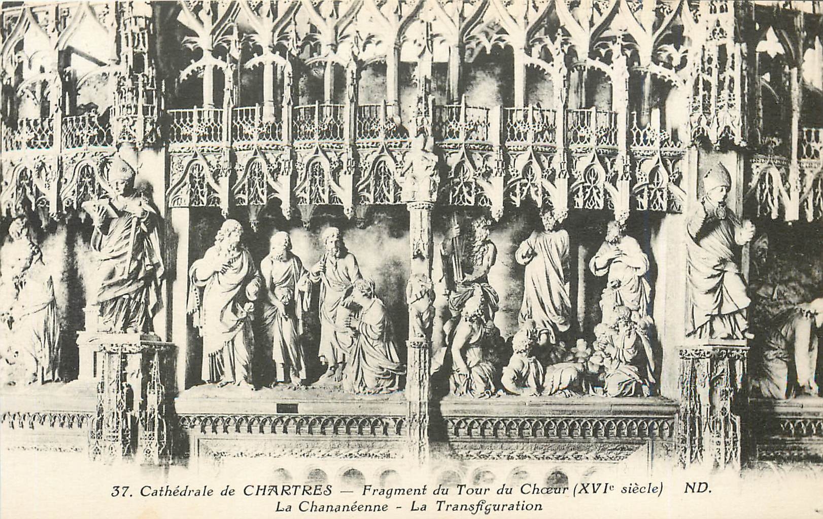 CPA Cathedrale de Chartres Fragment du Tour du Choeur 