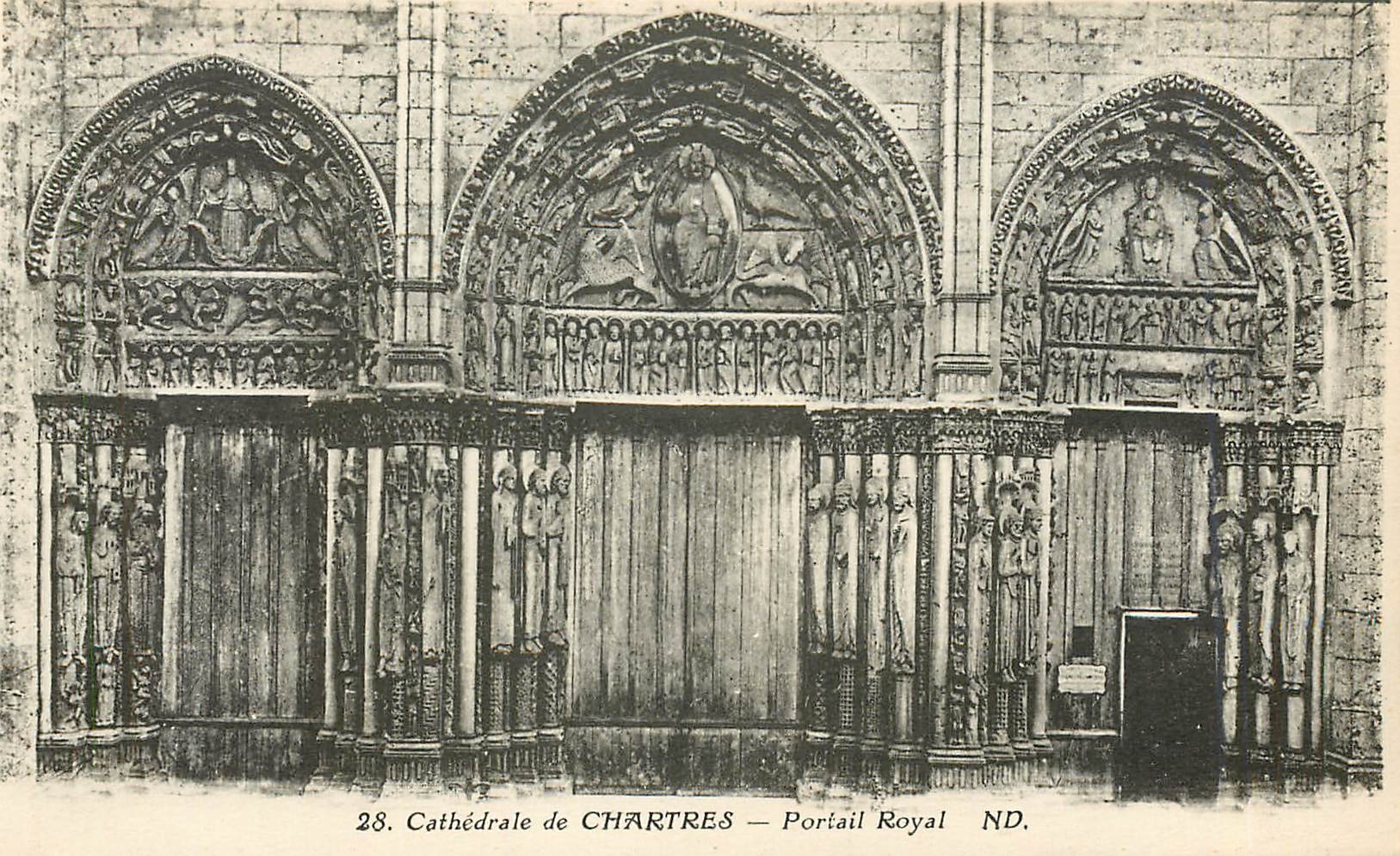CPA Cathedrale de Chartres Portail Royal 