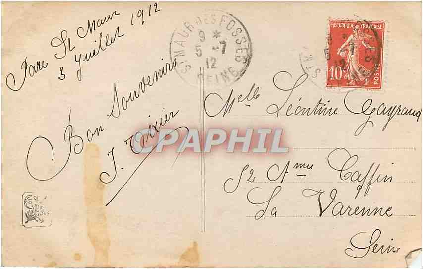 CPA Salon 1912 Jef Leempoels Au Jardin Chien — Verso