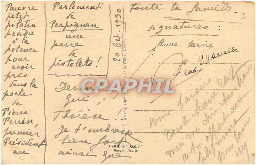CPA Perpignan  — Rückseite