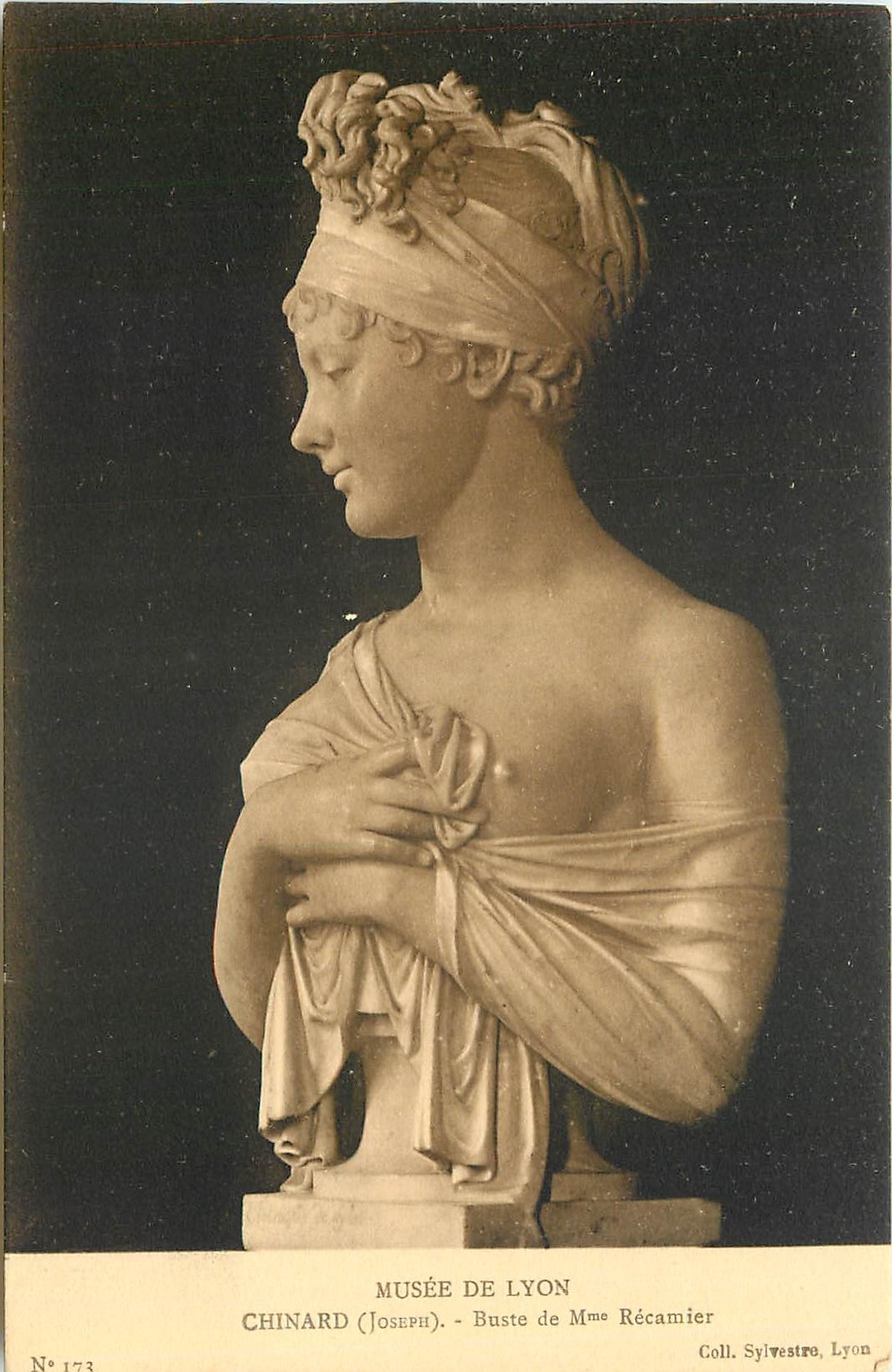 Buste de Mme Récamier — Musée de Lyon — Chinard (Joseph), Coll. Sylvestro, Lyon, N° 173