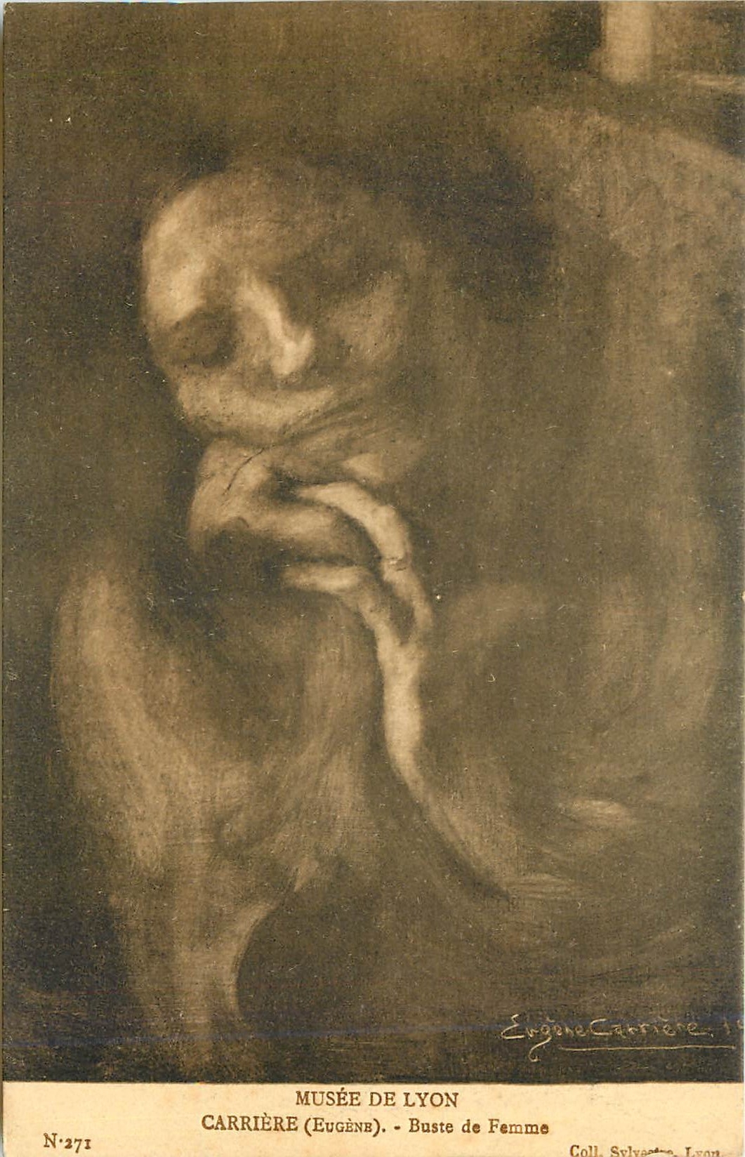 CPA Musee de Lyon Carriere Eugene Buste de Femme 