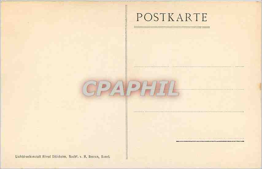 CPA Oeffentliche Kunstsammlung Basel  — Verso