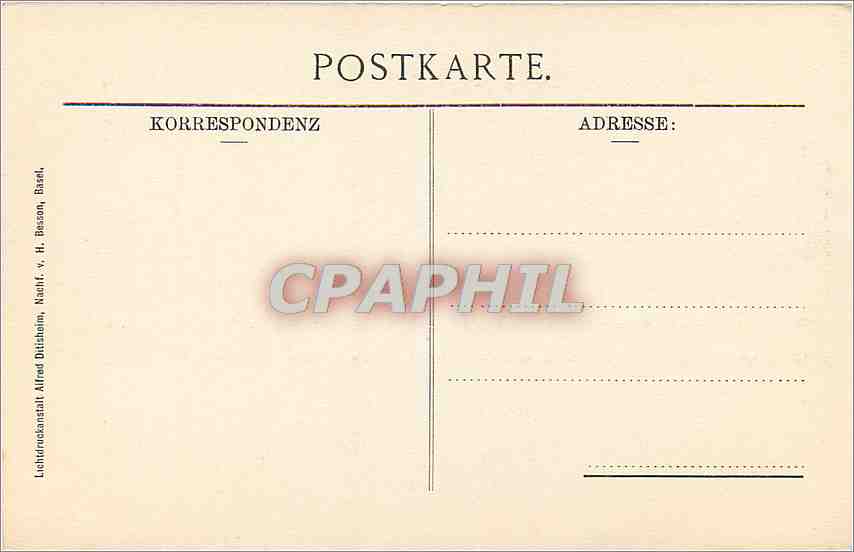 CPA Oeffentliche Kunstsammlung Basel H Holbein dJ  — Verso