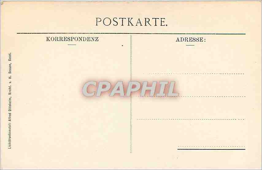 CPA Oeffentliche Kunstsammlung Basel H Holbein dJ  — Rückseite
