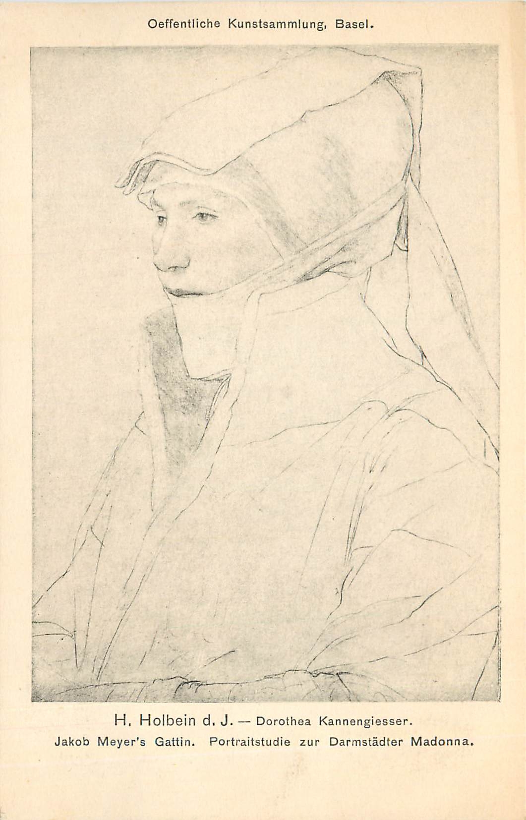 CPA Oeffentliche Kunstsammlung Basel H Holbein DJ Dorothea Kannengiesser 