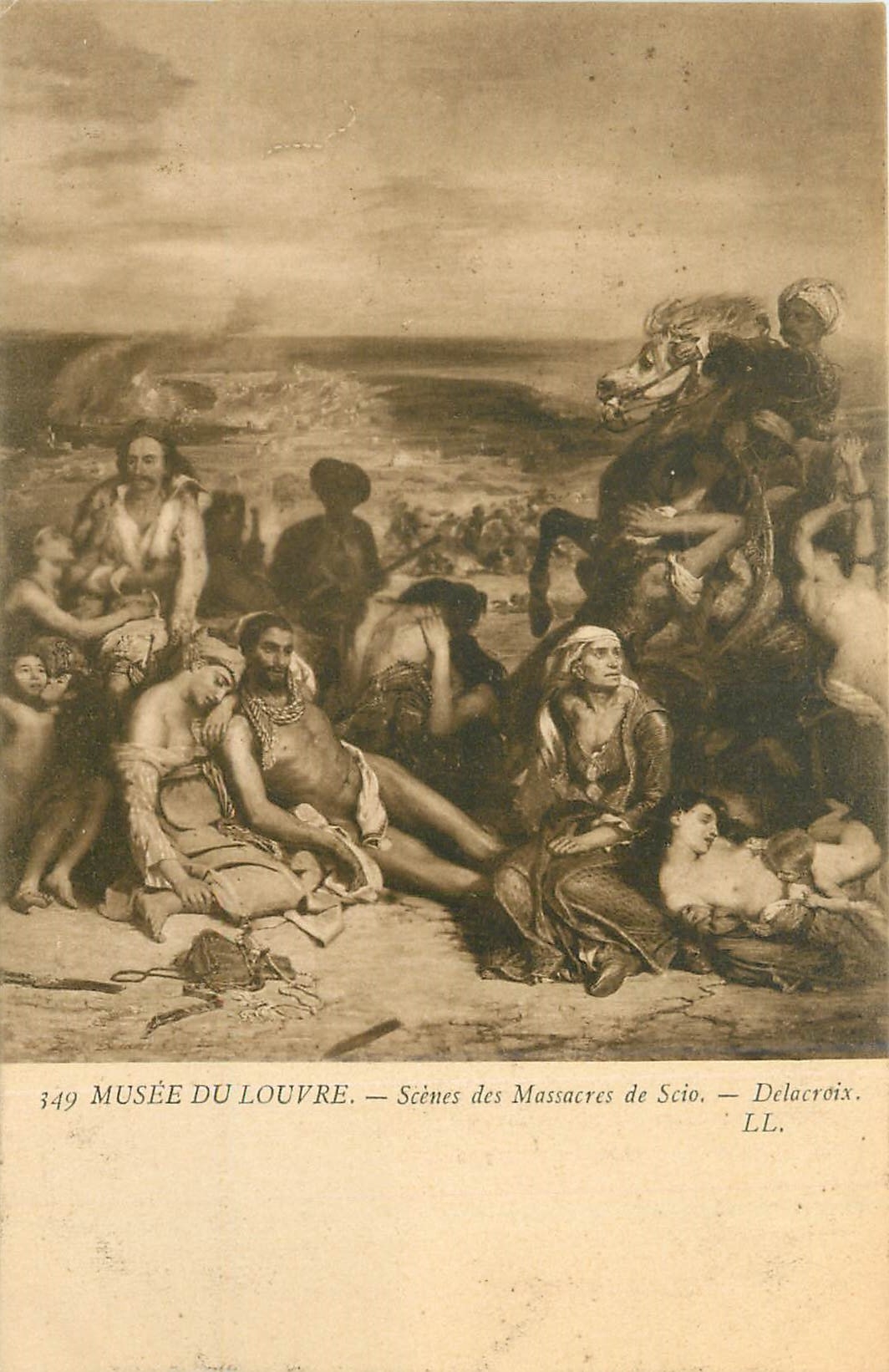 CPA Musee du Louvre Scenes des Massacres de Scio 