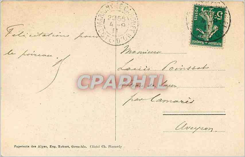CPA Musee de Grenoble F Desportes Ecole Francaise Fleurs fruits et animaux  — Rückseite