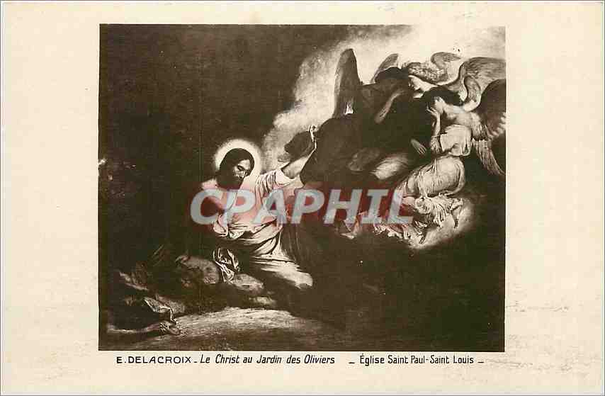 CPA E Delacroix Le Christ au Jardin des Oliviers 