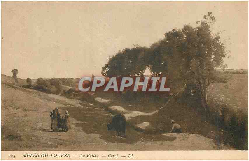 CPA Musee du Louvre Le Vallon Corot 