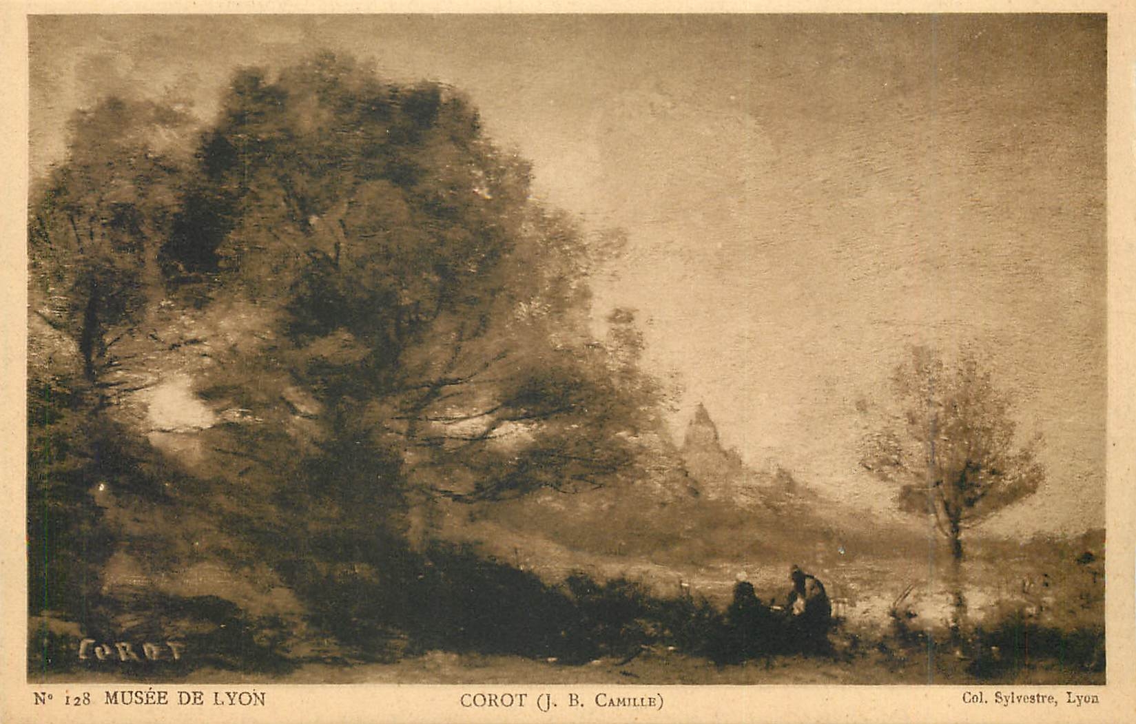 CPA Musee de Lyon Corot JB Camille 