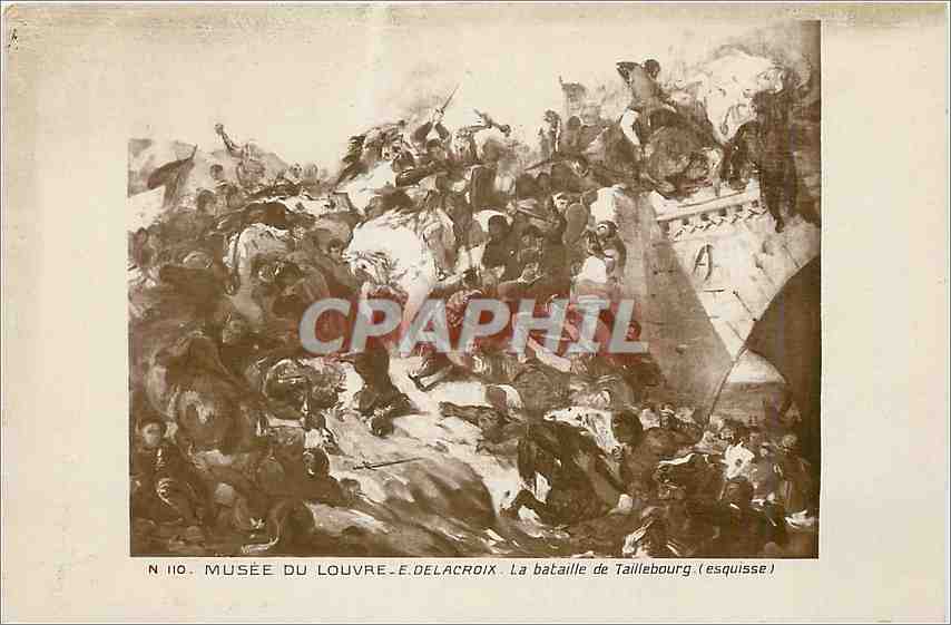 CPA Musee du Louvre E Delacroix La bataillede Taillebourg 