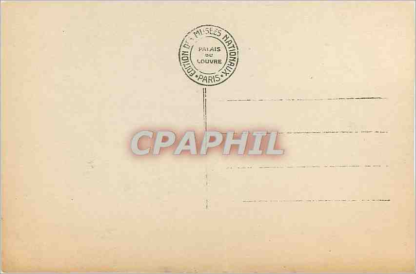 CPA Musee du Louvre E Delacroix La bataillede Taillebourg  — Rückseite