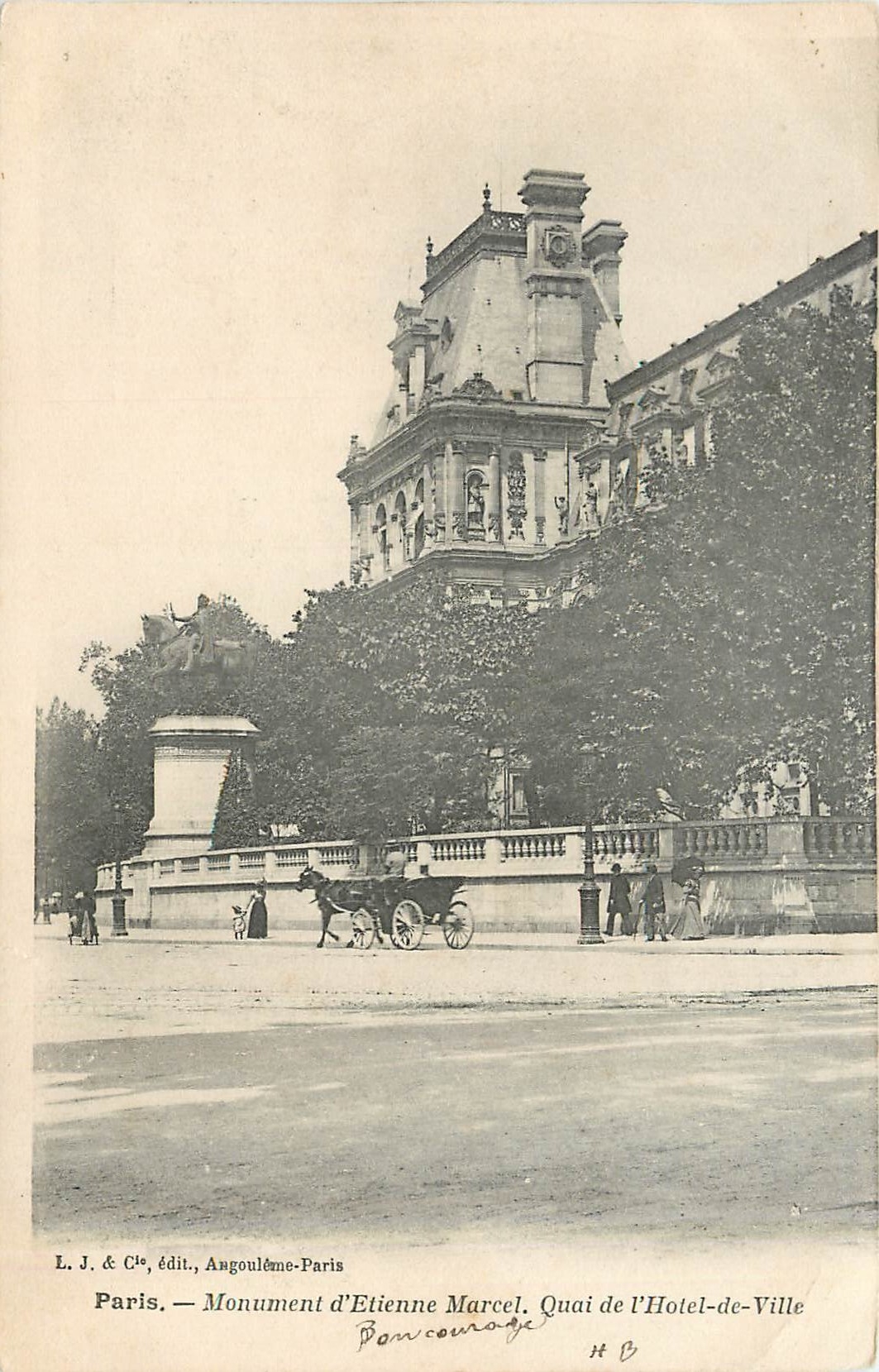 CPA Paris Monument d'Etienne Marcel Quai de l'Hotel de Ville 