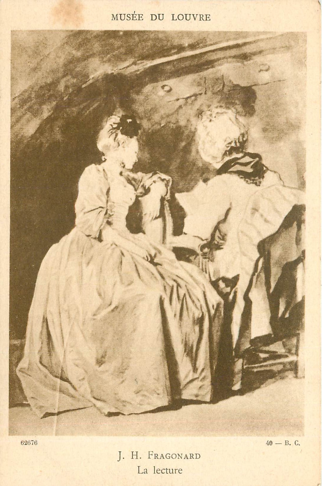 CPA Musee du Louvre JH Fragonard La lecture 