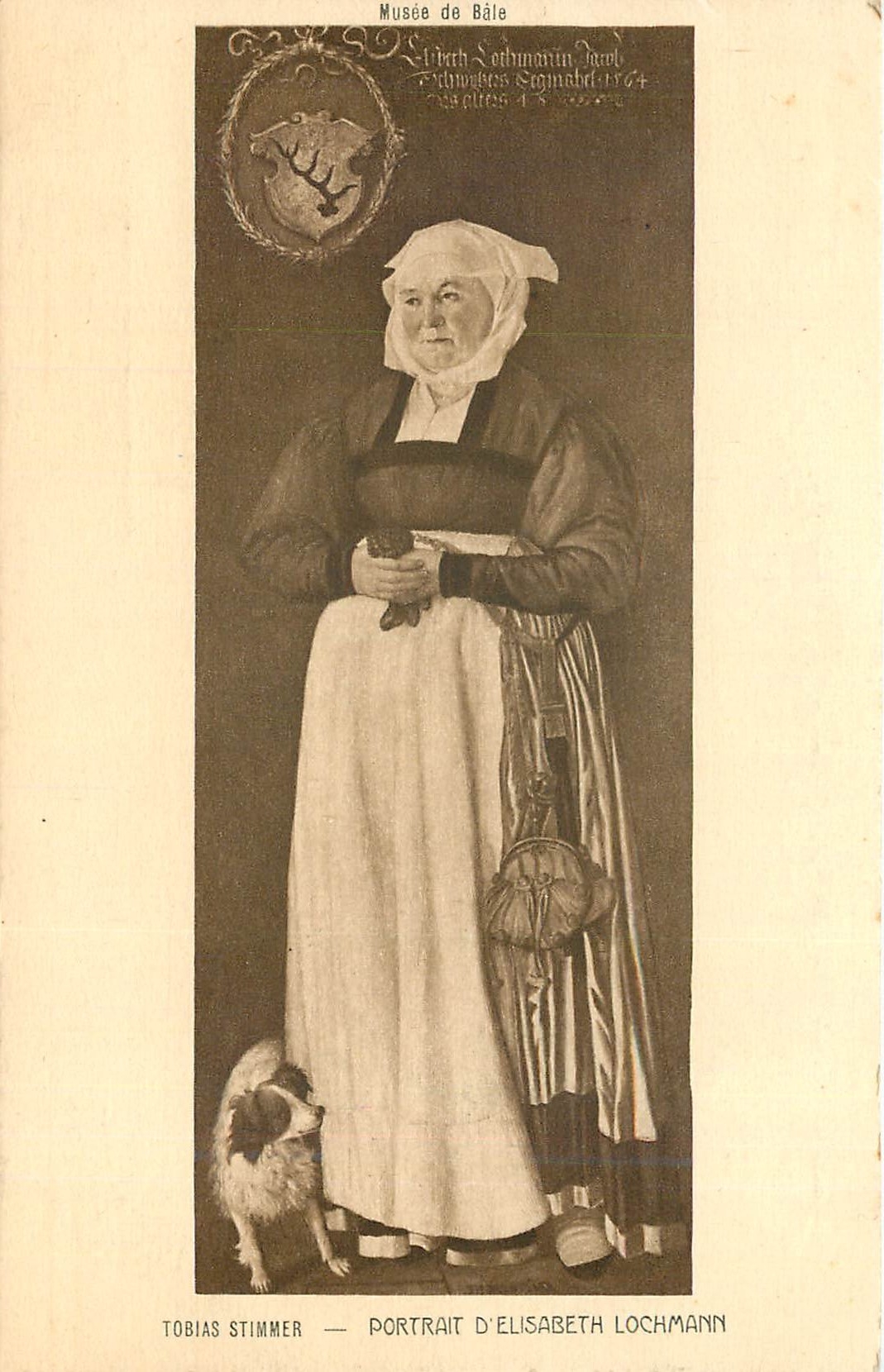 CPA Musee de Bale Tobias Stimmer Portrait d'Elisabeth Lochman 