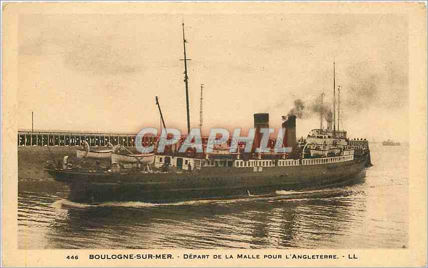 Boulogne-sur-Mer — Départ de la Malle pour l'Angleterre — LL — n° 446