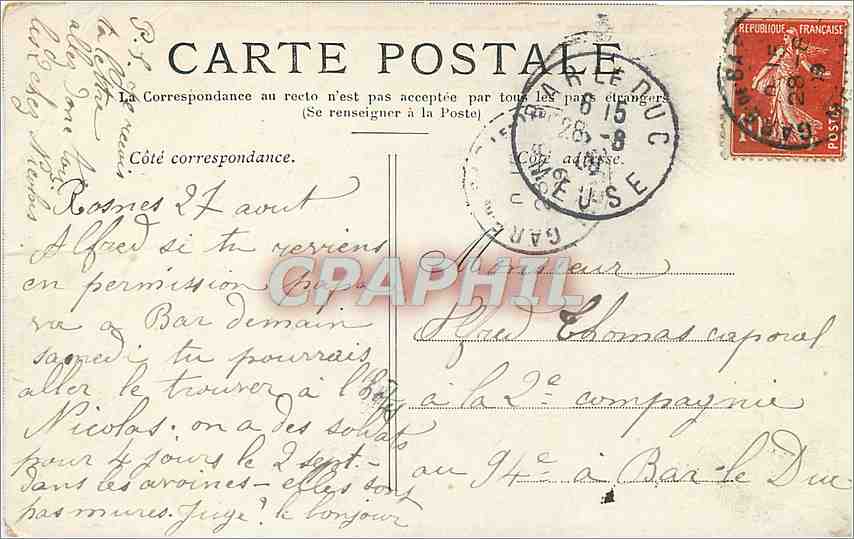 CPA Versailles Le Bosquet des Bains d'Apollon  — Verso