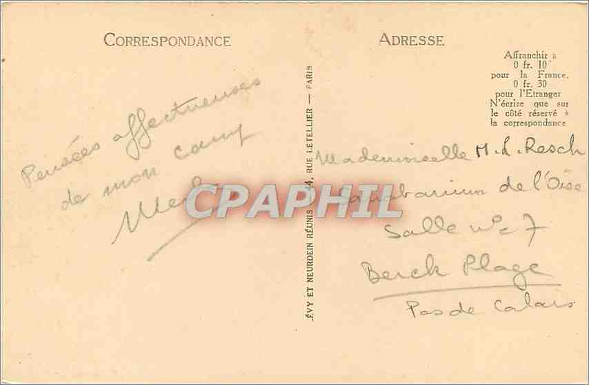 CPA Compiegne L'Eglise Saint Jacques  — Rückseite
