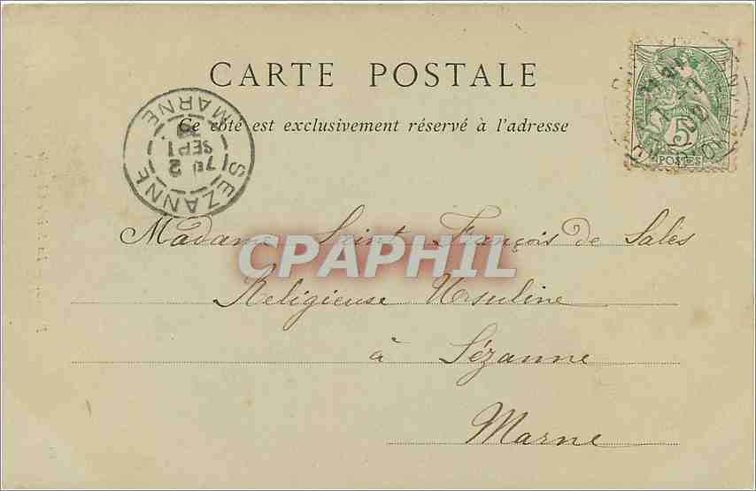 CPA Paris La Sainte Chapelle  — Rückseite