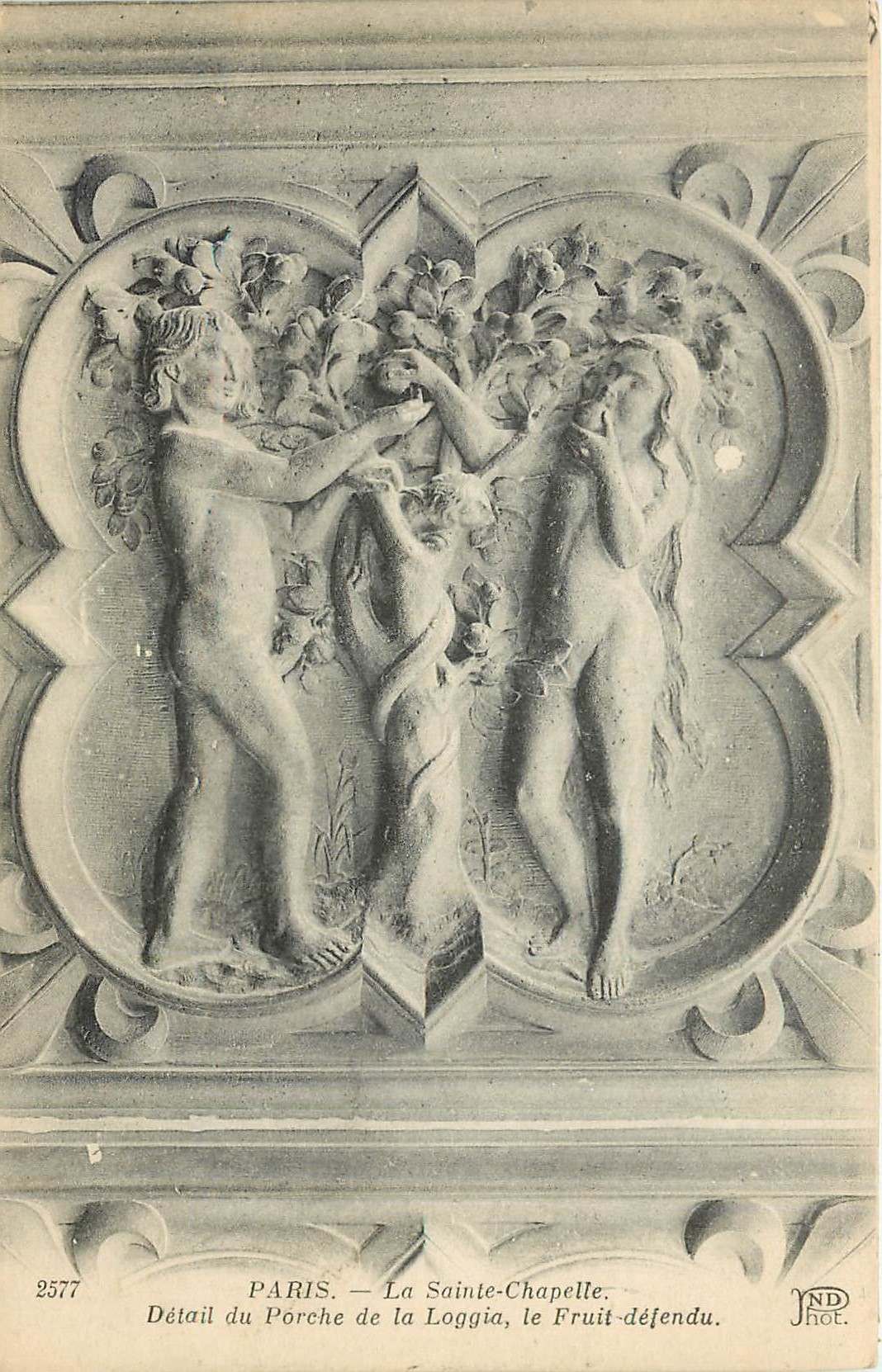 CPA Paris La Sainte Chapelle Detail du Porche de la Loggia 
