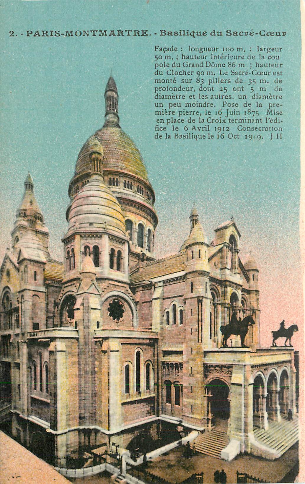 CPA Paris Montmartre Basilique du Sacre Coeur 