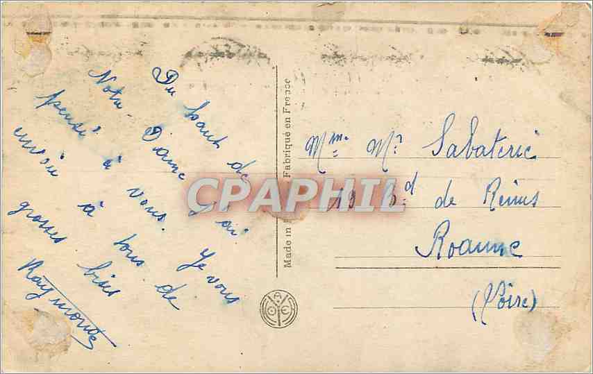 CPA Paris Notre Dame  — Verso