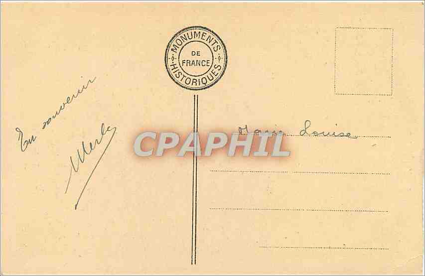 CPA Abbaye du Mont St Michel Crypte de l'Aquilon  — Verso