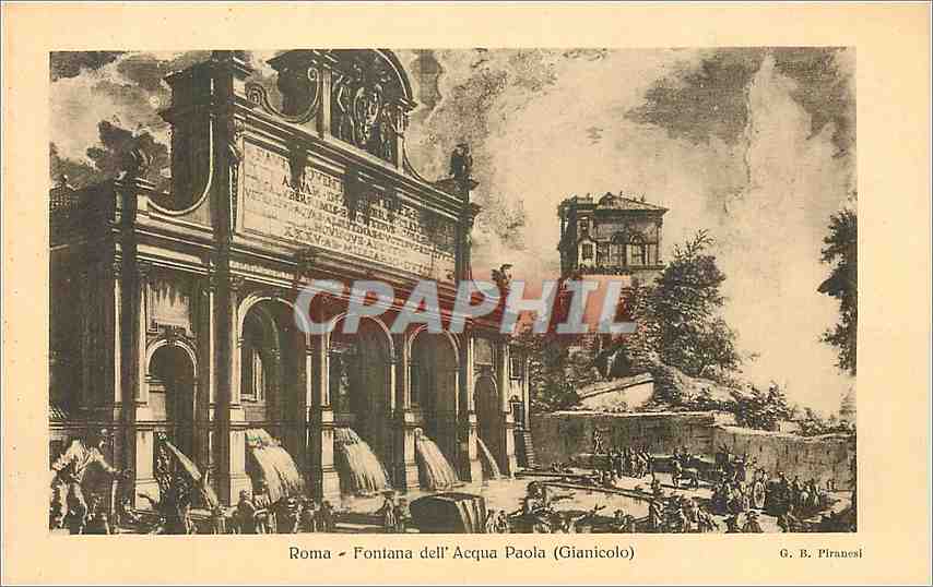 CPA Roma Fontana dell Acqua Paola Gianicolo 