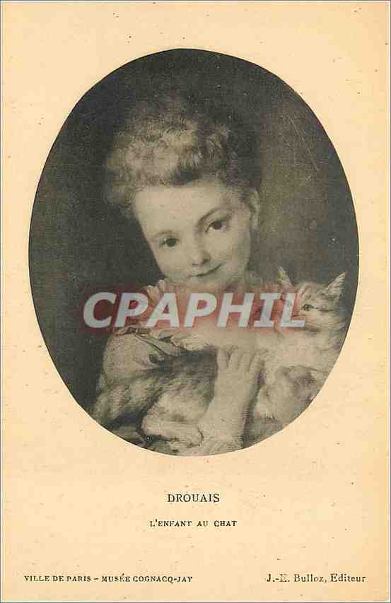 CPA Drouais L'Enfant au Chat 
