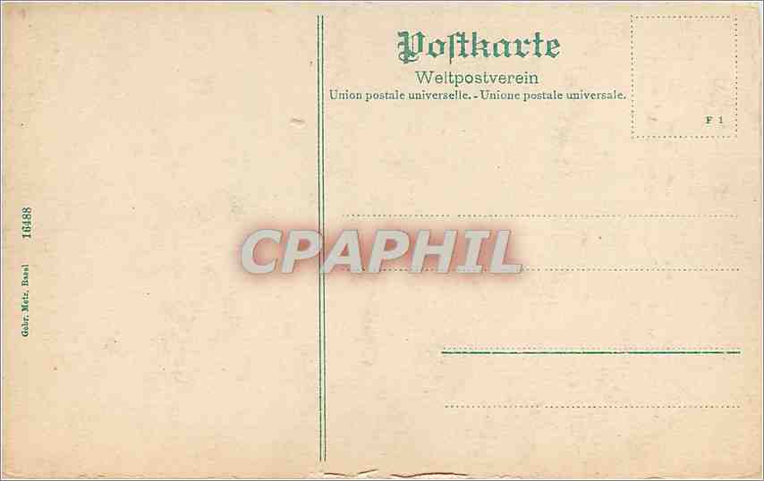 CPA Basel Wandgemalde aus dem Jahrh im Rathaus  — Verso