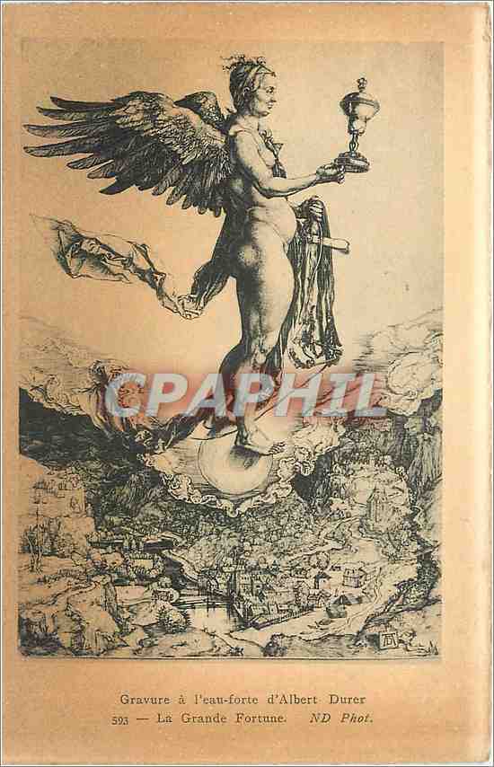 CPA Gravure a l'Eau forte d'Albert Durer La Grande Fortune 